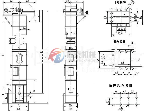 斗式提升機(jī)安裝尺寸